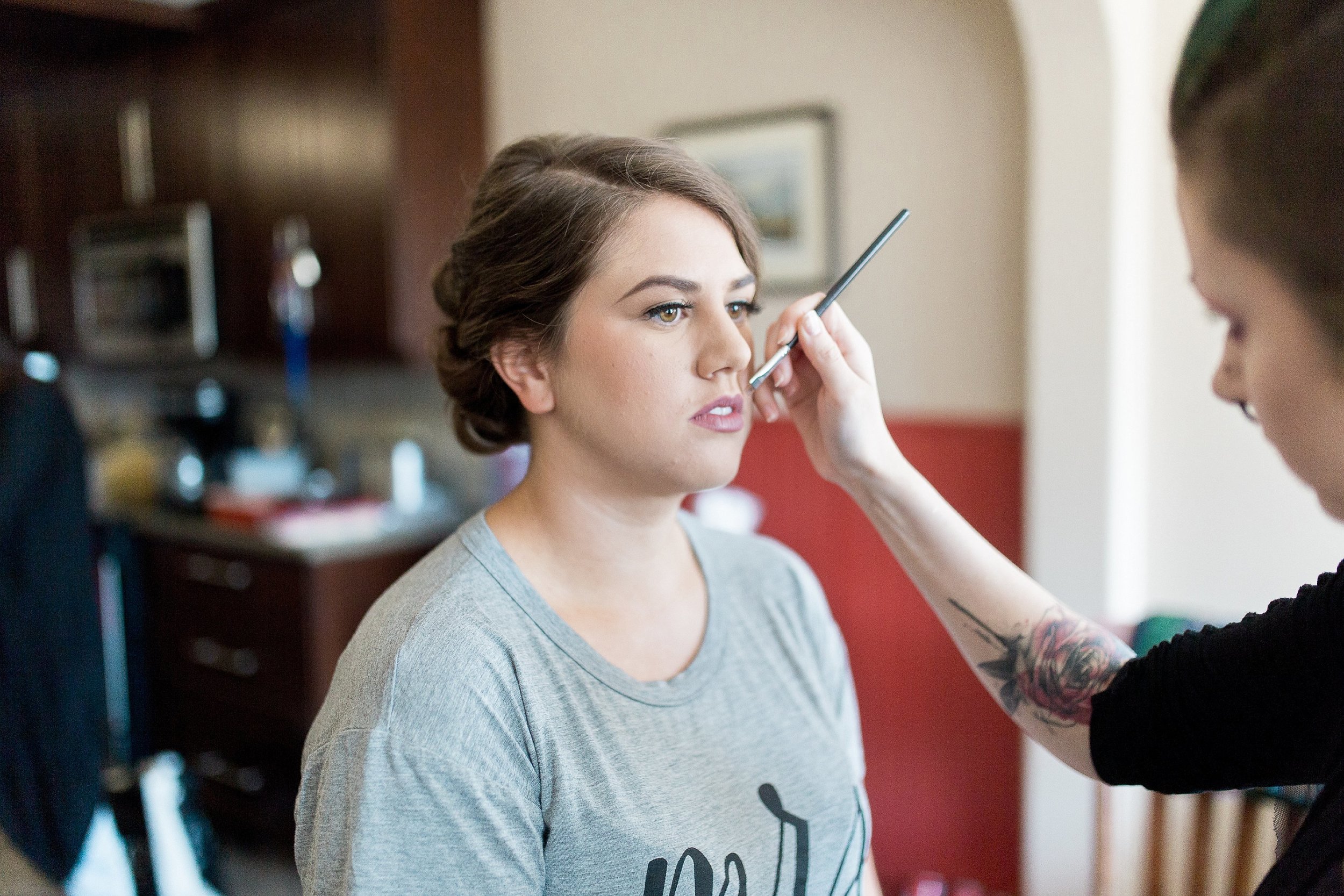 Bridal makeup by Glo Makeup Studios - Winnipeg Wedding Photographer - Keila Marie Photography