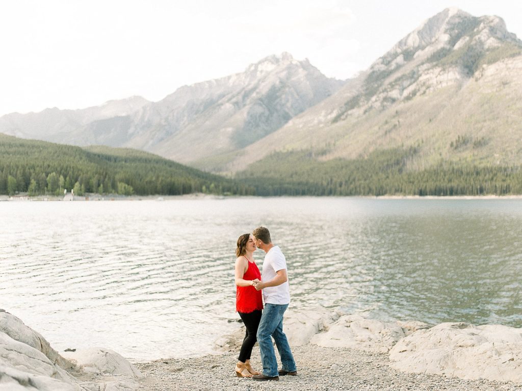 romantic engagement session at banff national park 
