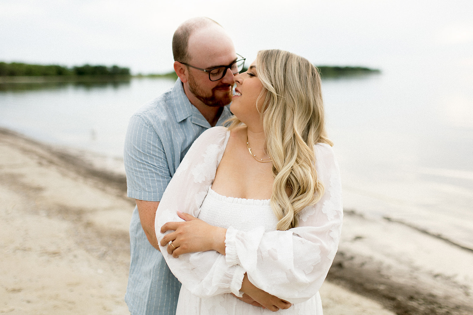 romantic beach photoshoot engagement winnipeg wedding photographer grand beach patricia beach manitoba weddings