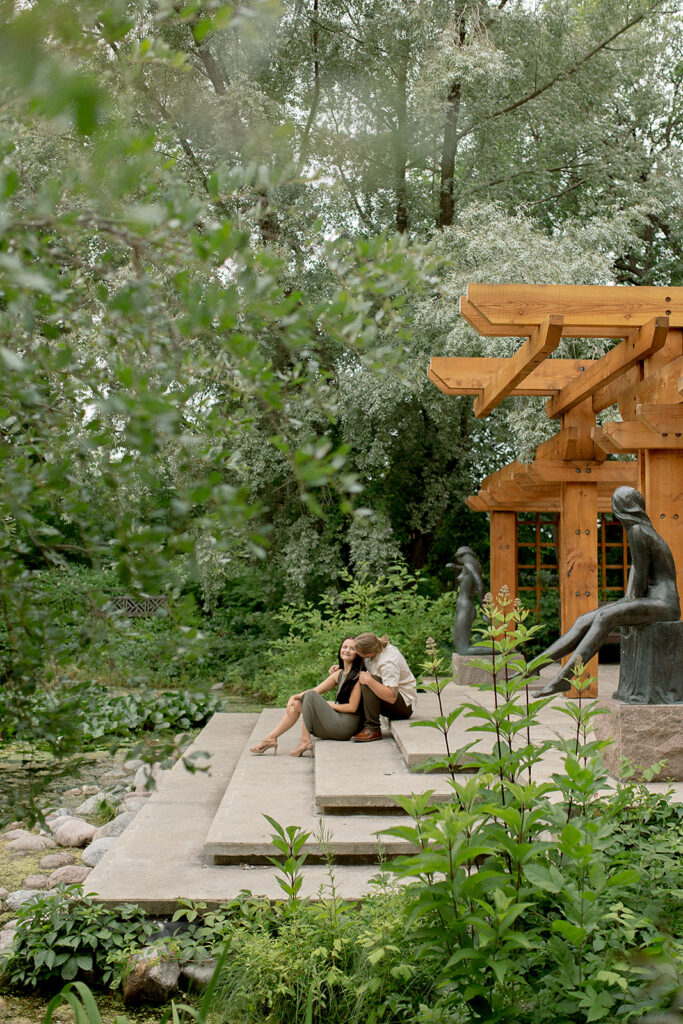 Leo Mol Garden Engagement Session, Engagement Session Location Ideas in Winnipeg, Assiniboine Park Engagement Session