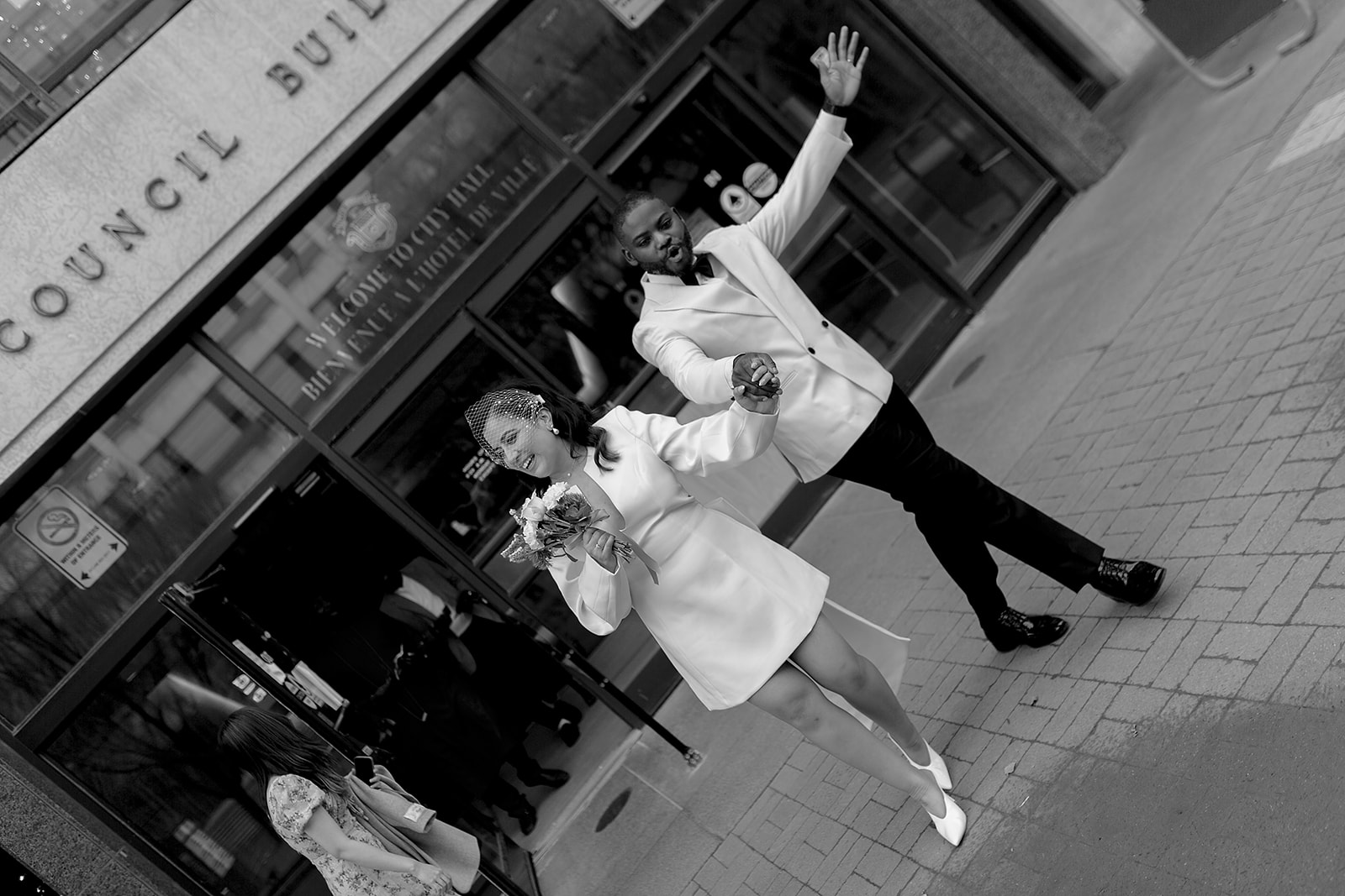 winnipeg couple celebrating getting married at city hall