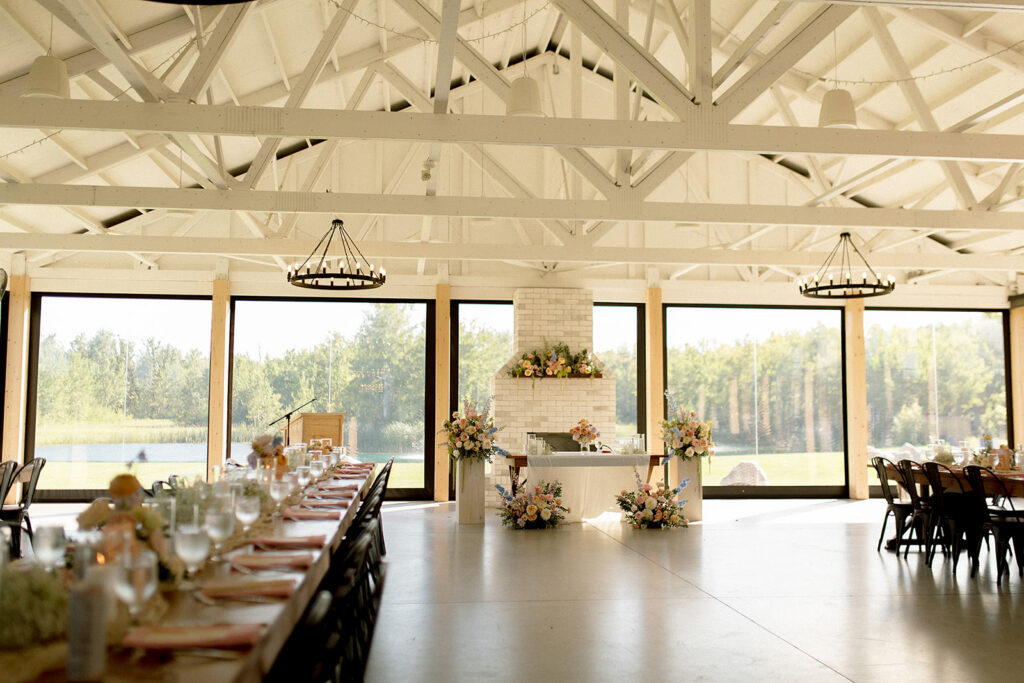 reception space at the white poplar wedding venue winnipeg reception decor inspiration