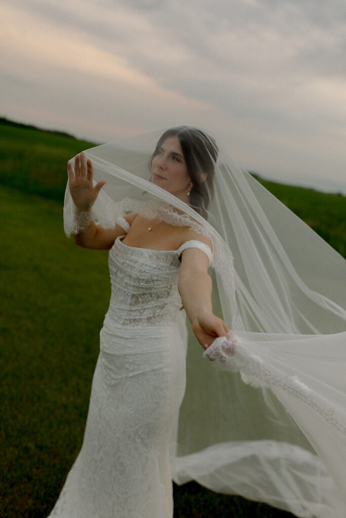 lilystone gardens wedding venue bridal veil portraits winnipeg wedding photographer